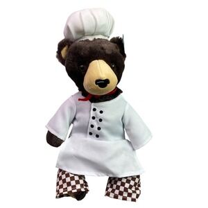 Giftable World Chef Bear Plush Stuffed‎ Animal 10 Inch Brown White Outfit